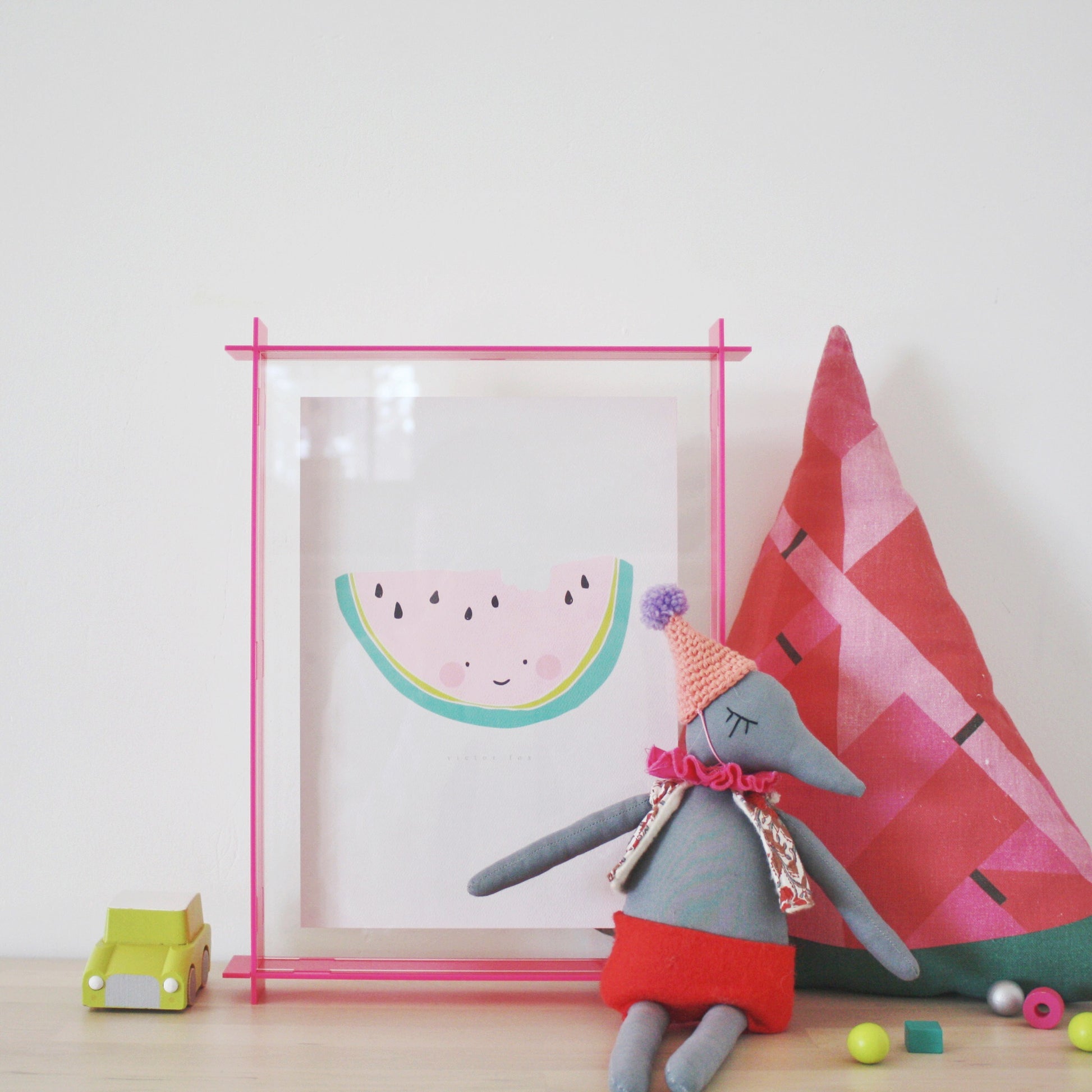 A4 Acrylic Box Frame Hot Pink