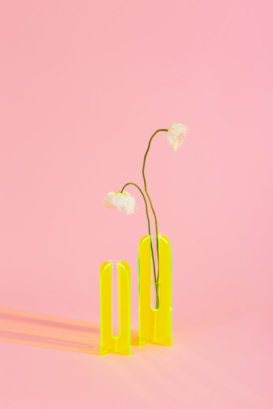 Acrylic Stem Vase - Coloured